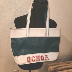 Los Angeles OCHOA Leather Tote Bag Blue White Red Collegiate Sports Fan...
